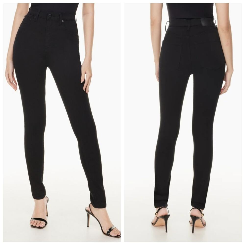 Dress Forum The Lola High Rise Skinny Leg Black Stretch Denim Jeans  26L 26 Long